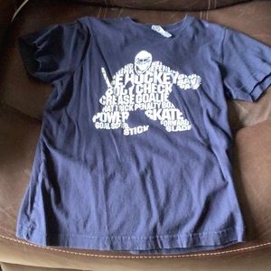 Live And Tell Youth Medium Goalie T-Shirt short Sleeve Blue